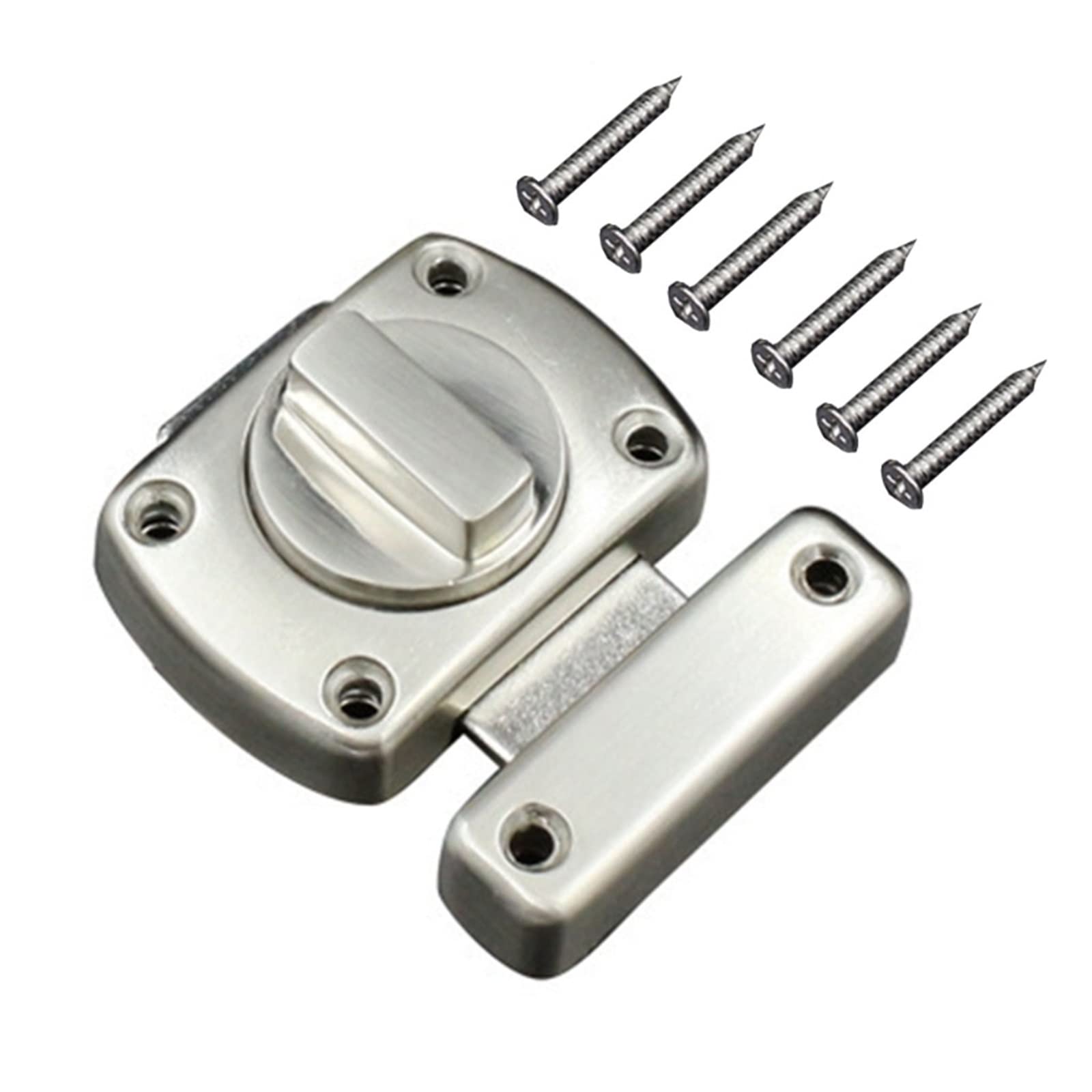SFJSFIMQ Latch Lock Rotate Bolt Lock Gate Latches Safety Door Slide Latches Privacy Catch Latch for Cabinet Bathroom Toilet