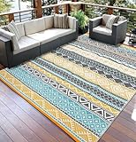 Garvee Outdoor Rug 9x18 Waterproo Large Outdoor Camping Rug Reversible Rv Patio...