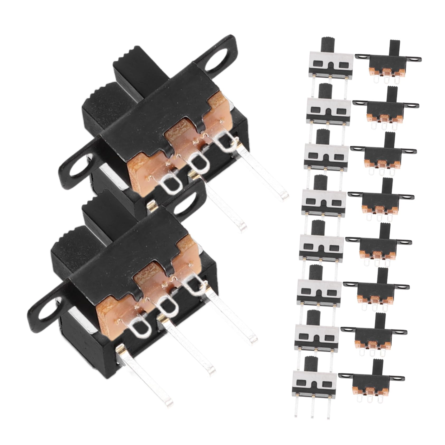 CIYODO Locking Knob Slide Switches 40pcs Micro Switches Ss12d10 Ss12f15 Quick Install for Electronic Circuits