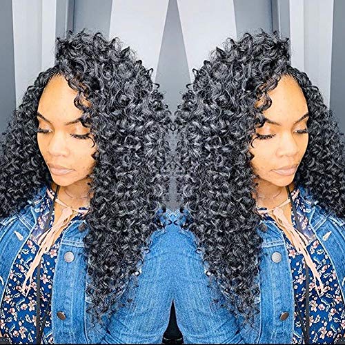 Crochet Hair Ripple Deep Twist Braiding Hair for Women 16Inch 6 Packs Empire Curl Crochet Hair Empire Curly Beach Curl Crochet Synthetic Hair Extension 22 Strands/Pack