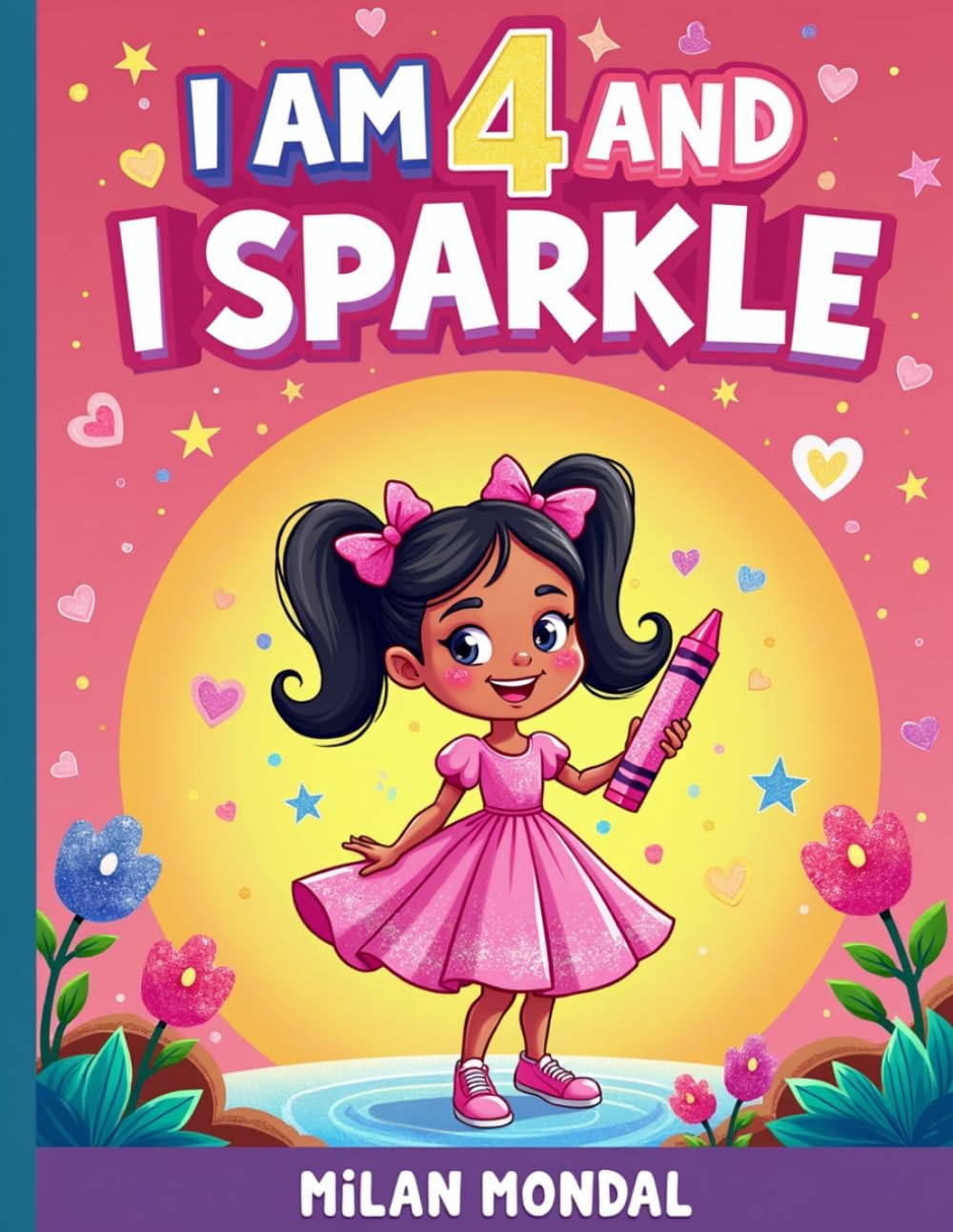 I Am 4 and I Sparkle Coloring Book for Girls Age 4: Unicorns, Mermaids, Fairies & Princesses Coloring Book with Fun & Positive Affirmations | Perfect ... Valentine & Easter for 4-Year-Old Girls