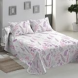 Rufino Díaz Colcha Bouti de Verano Kasgar + Funda de Cojín (Lila - 180 cm) - para una sensación acogedora y de Confort - Tejido Suave, Agradable y Resistente