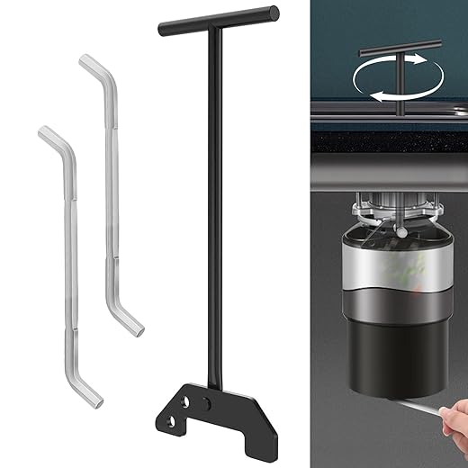 Garbage Disposer Unjamming Wrench Compatible With MOen Garbage Disposals, Garbage Disposal Unjamming Wrench for Dislodge Jams Or Clutter From Above The Sink, (Black)