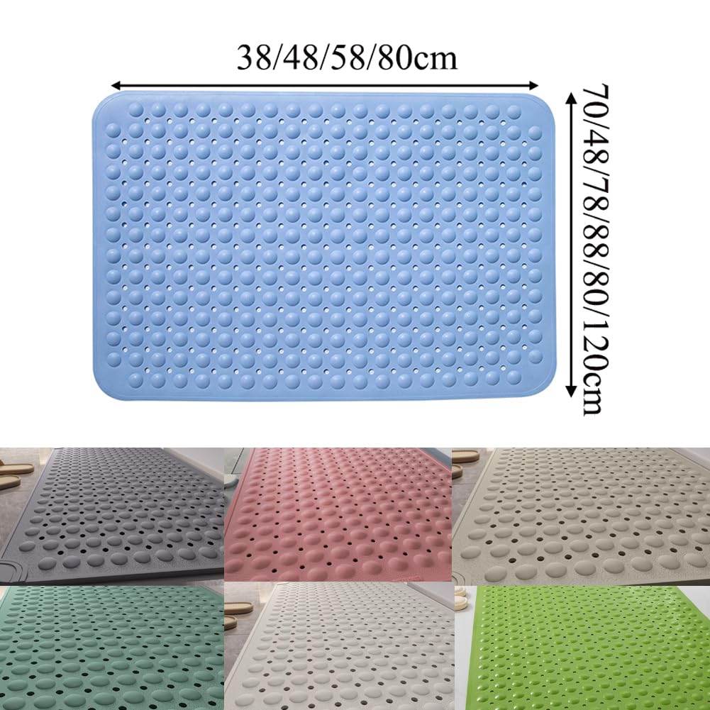 Tapis de bain antidérapant avec ventouses pour personnes âgées Rose 48 x 48 cm Accessoire de bain sûr pour personnes âgées et facile à nettoyer