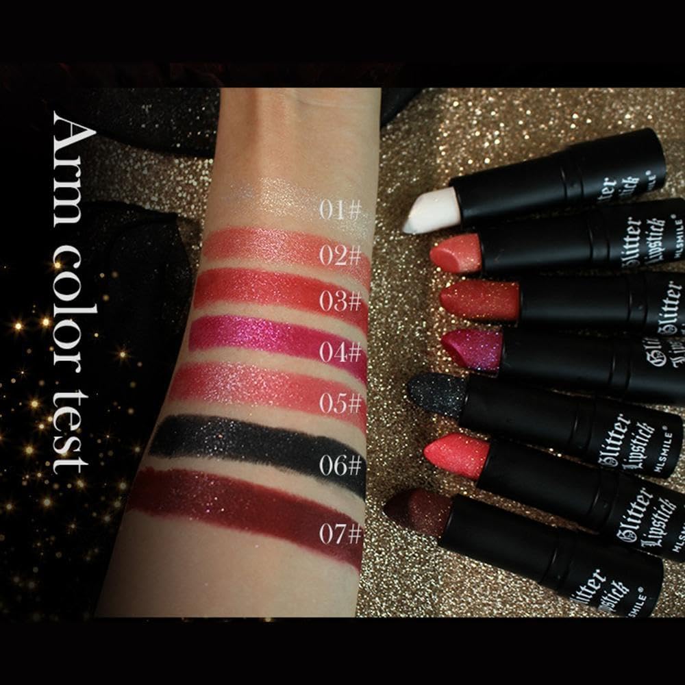 化粧品 リップ8本＋グリッター1本 Amazon | グリッター口紅防水長期的な保湿ノンスティックマット