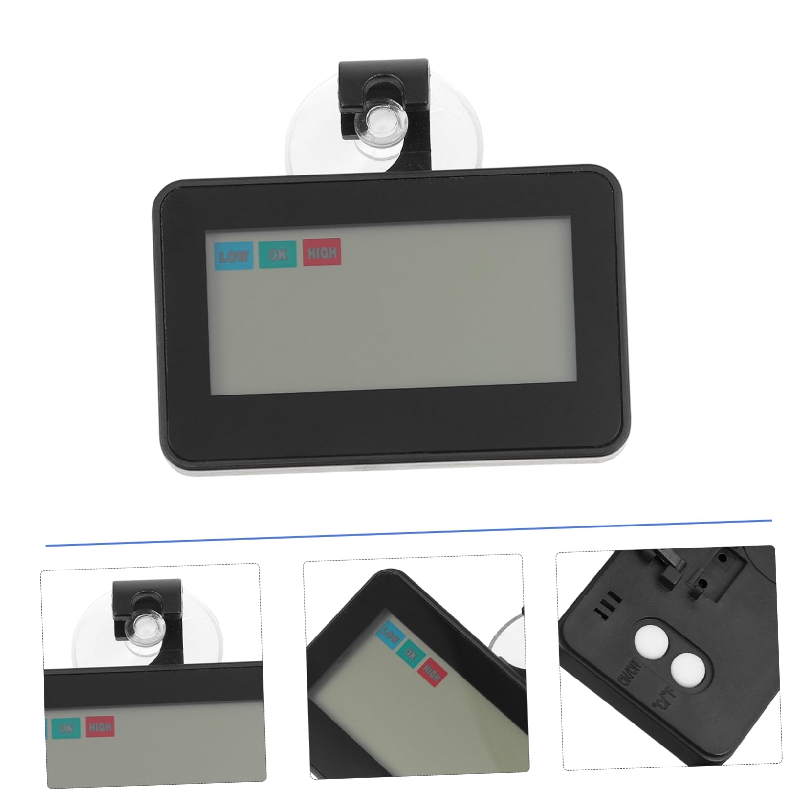Alipis 3piezas Digital De Frigorífico y Higrómetro Portátil Para Interior Medidor De y Pantalla Led y Imán Para y