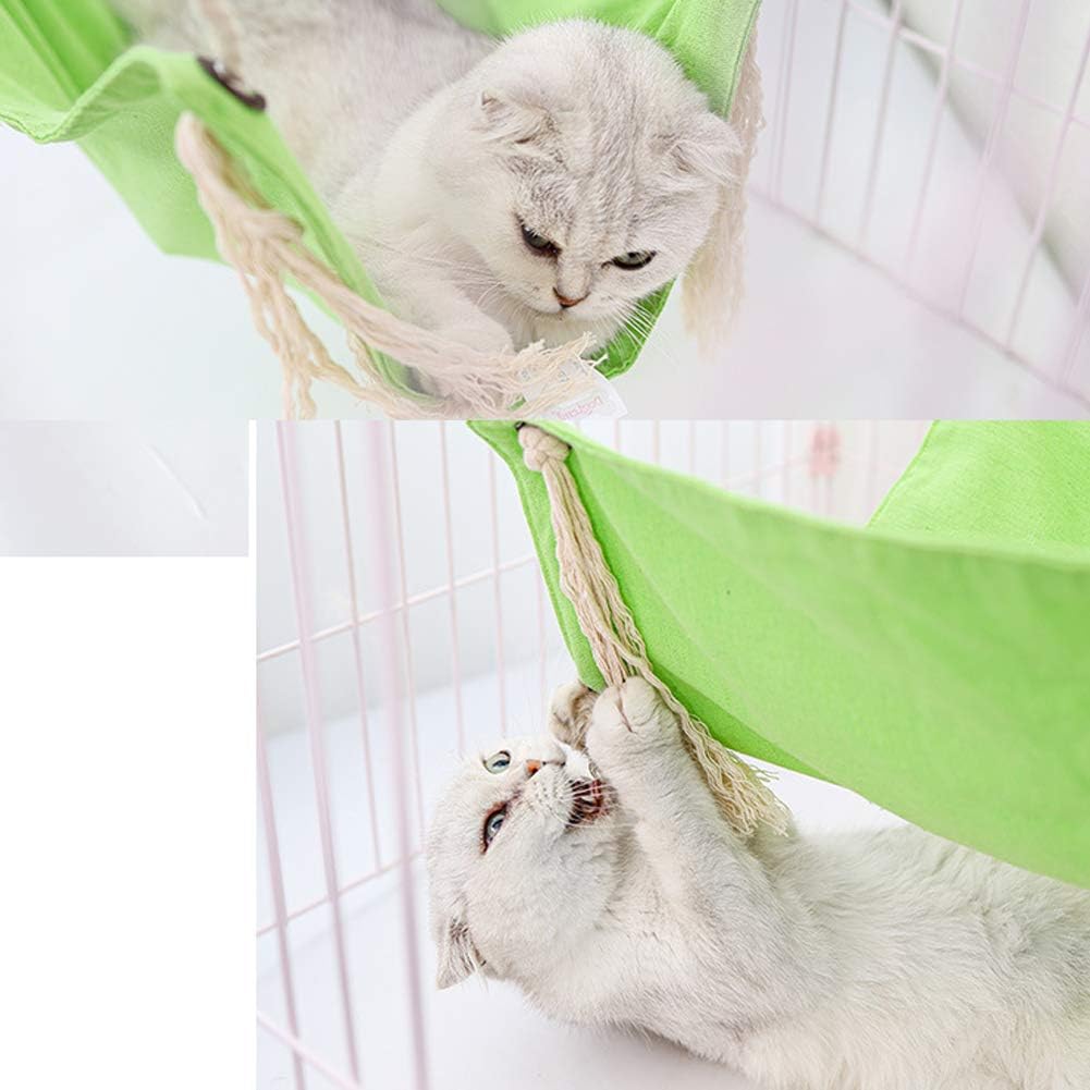 Cat Cage Hammock Pet Cooling Bed Hanging Bed Mat Comfortable for Cats/Kitten/Small Dogs/Rabbits/Other Small Animals,Space Saving Hang Anywhere Summer Winter