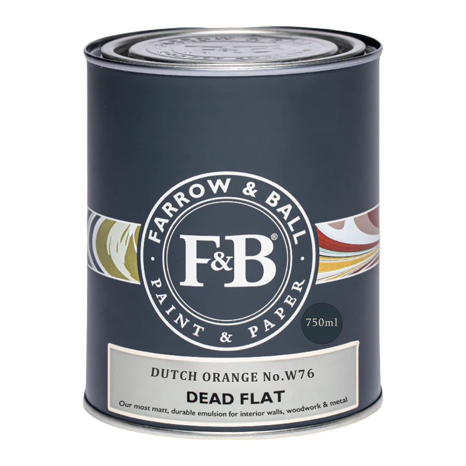 Farrow & Ball Dutch Orange No. W76 Dead Flat 750ml