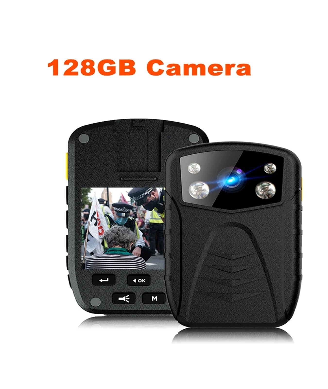 Kamera na ciało A2 IP67 Wodoodporna 1296P HD Kamera Bodycam do egzekwowania prawa Rejestrator w klatce piersiowej Policja Bezpieczeństwo Poręczny cyfrowy aparat noszony na ciele z dźwiękiem i obrazem(