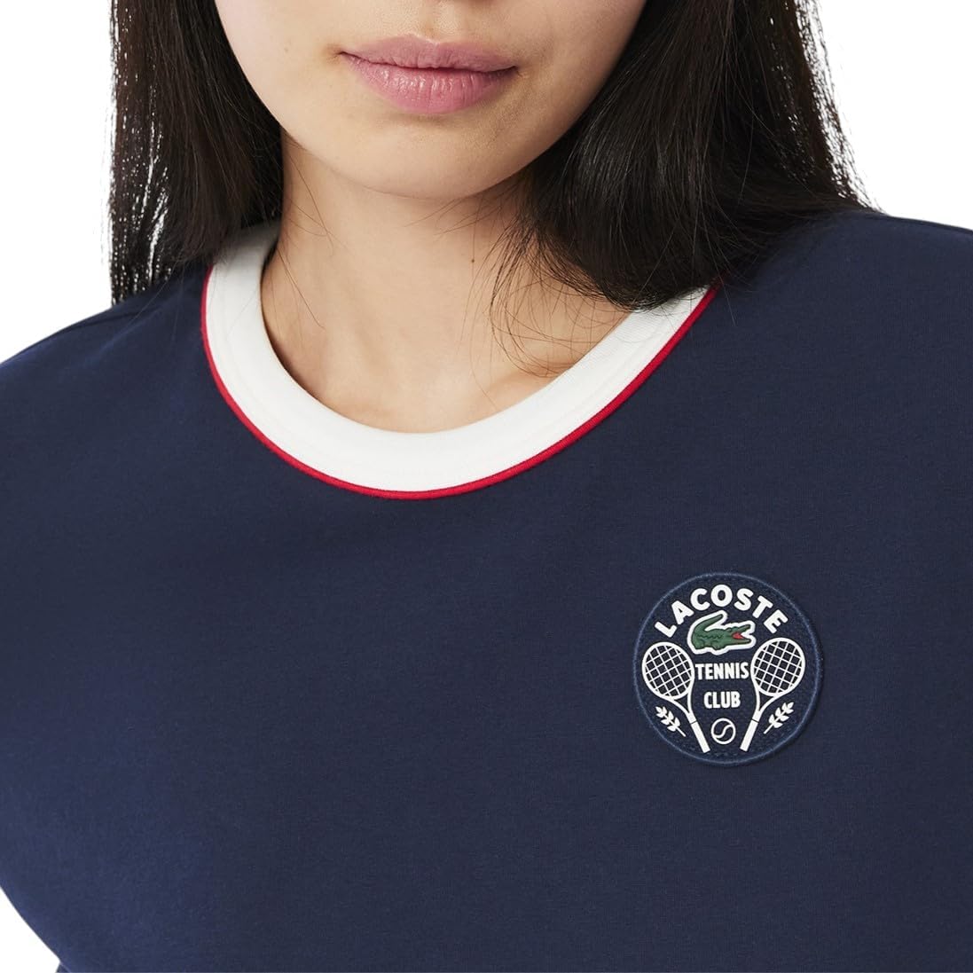 Lacoste Women's Sport Ultra Dry Tennis Heritage Badge T-Shirt