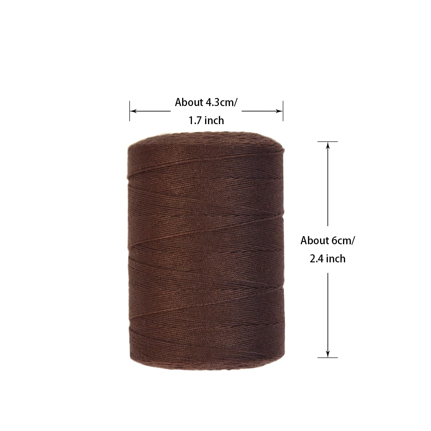 Sewing Threads Weaving Threads 437 Yards for Hand Making Wigs DIY Craft and Home (Dark Brown), Dark Brown-400m - Image 2