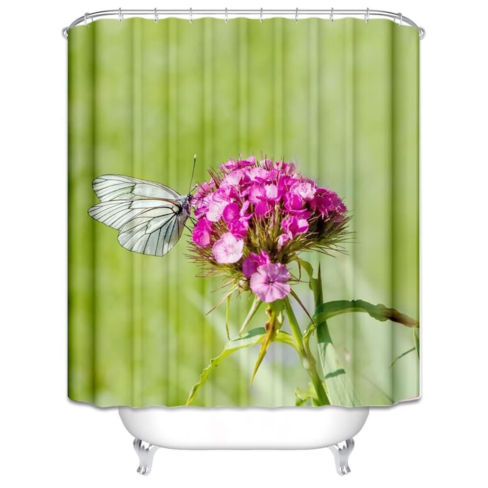 Rideau douche industriel occultant japonais fleuri 200x180 cm