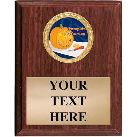 Pumpkin Carving Award - Vertical 5x7 Wood Plaque