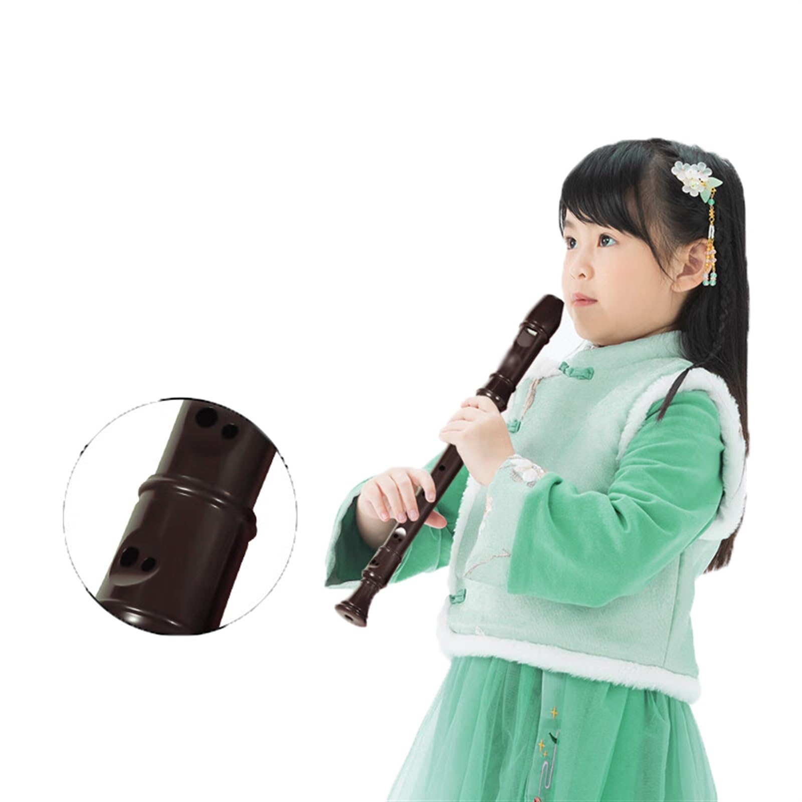 Acht-Loch-Blockflöte 8-Loch-Schüler Mit Hoher Tonhöhe Und Professionellem Flötenmusikinstrument Für Anfänger, Dunkelbraun Tenorflöte