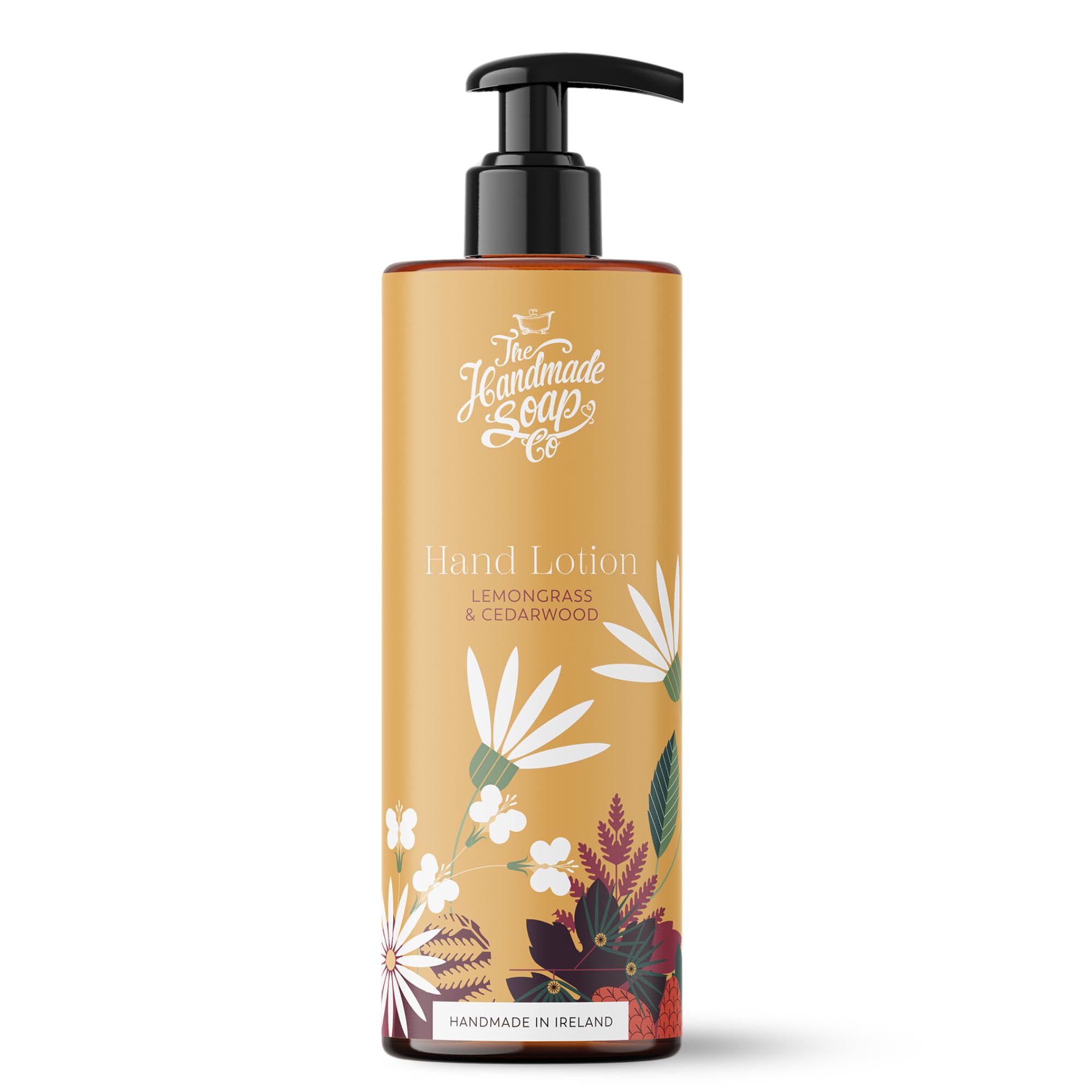 The Handmade Soap Company Hand Lotion, Lemongrass & Cedarwood Hand Cream, Natural Lotion for Dry Skin, Cruelty Free & Vegan, 8.5fl oz