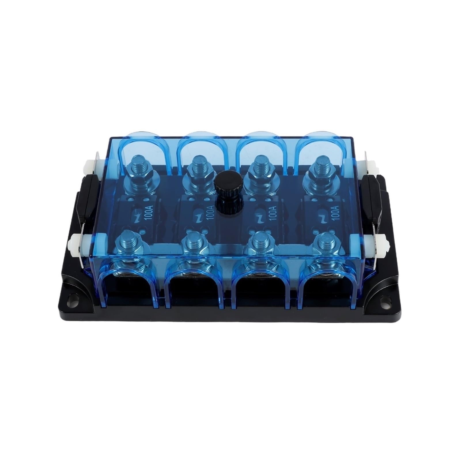 Bloc porte-fusible 4 voies 100A haute conductivité avec capot isolant contre la poussière