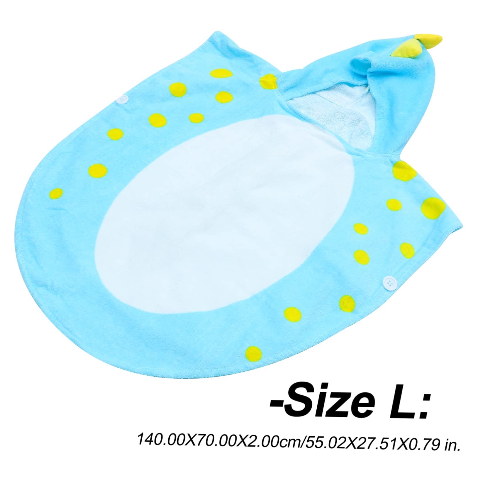 Kinder Badetuch mit Kapuze Dinosaurier Baumwolle Blau für Kinder