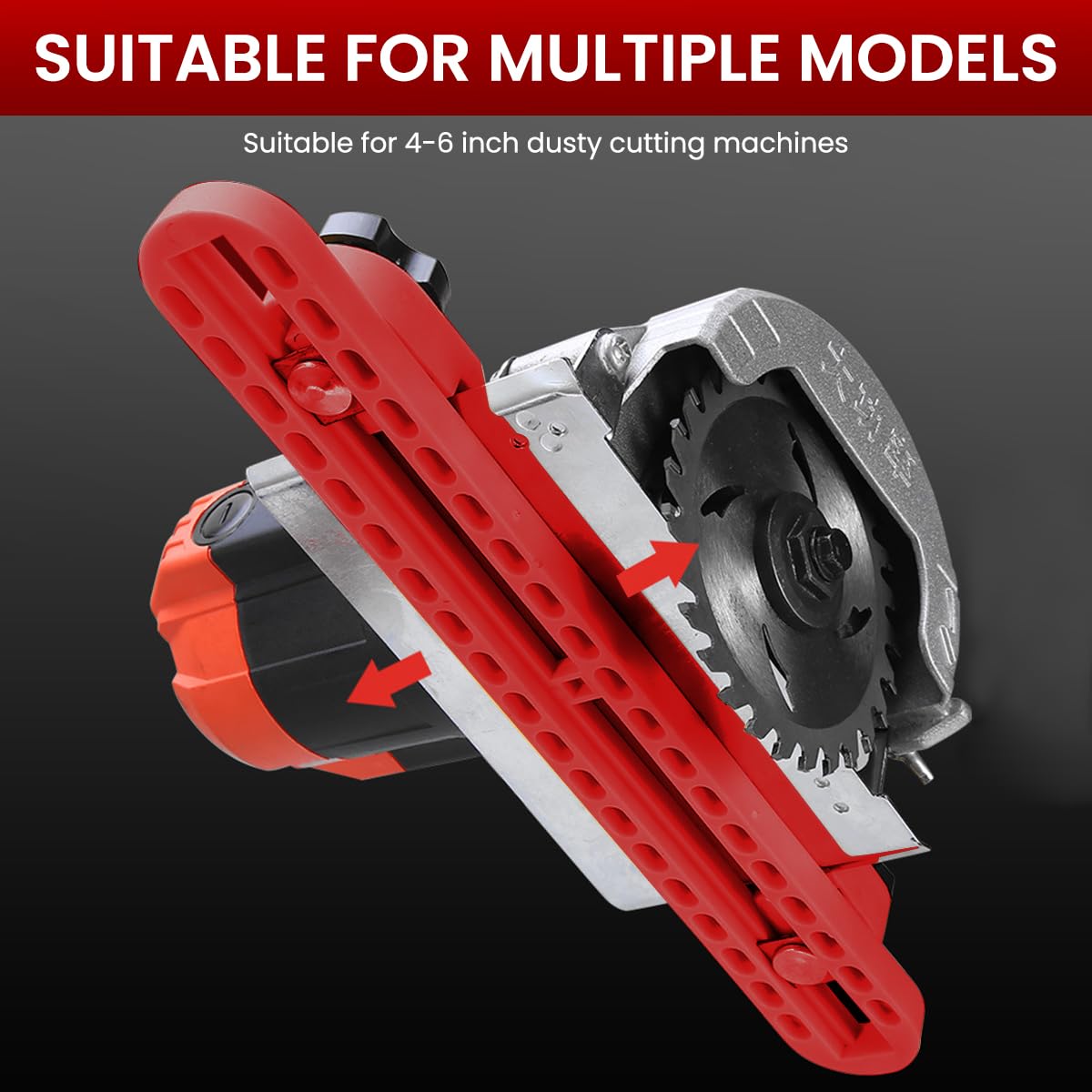 Serplex® Adjustable Saw Guide for Woodworking, Universal Fit for 4-6 Inch Circular Saws, Precision Cutting Machine Base Guide, Rugged Nylon, Easy Installation, For Straight & Angled Cuts - Image 3 thumbnail