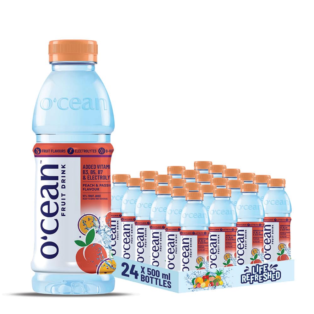 Peach Passion flavor enriched Water with vitamins, electrolyte & glucose| 500ml | Pack of 24