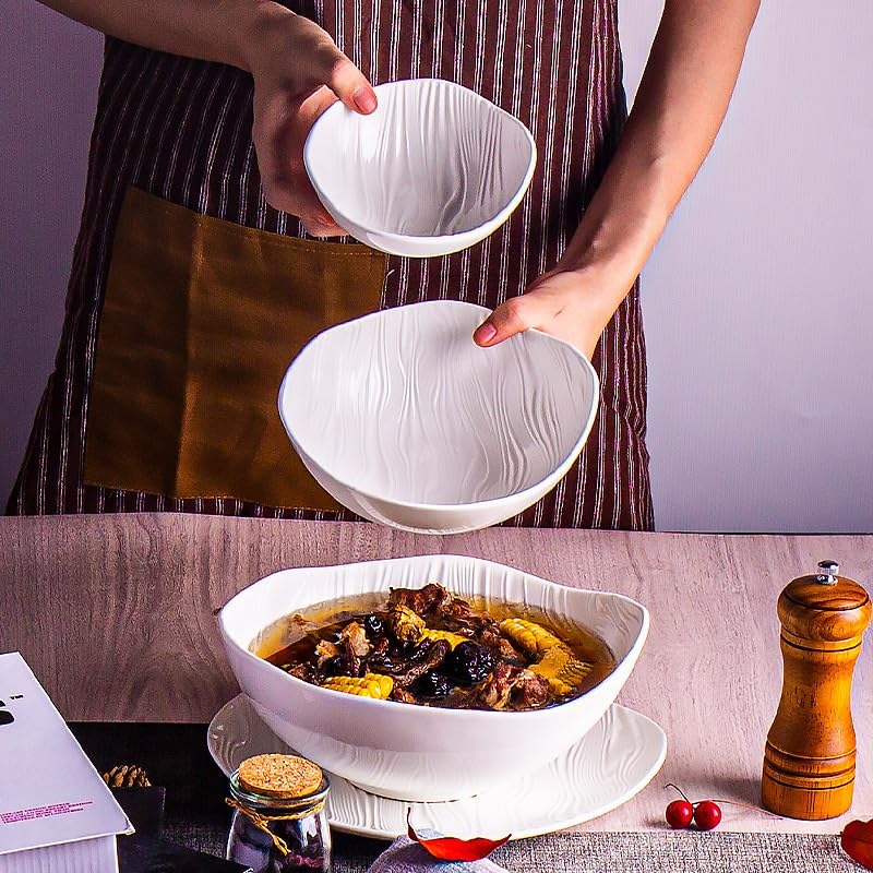 Talerz obiadowy Talerz obiadowy Kreatywne talerze obiadowe, miski na makaron, ceramiczne talerze sałatkowe, japoński deser, talerz do zastawy stołowej, talerze do układania w stos