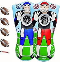 Vista 11 de Juego inflable de fútbol de 65 pulgadas, juego de lanzamiento de red de doble cara con mini bolas, juguete deportivo para fiestas en el patio