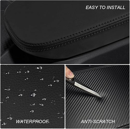 Miniatura 5 de DEYTOP Funda de consola central para Chevy Trax 2024, accesorios para reposabrazos de automóvil para Chevy Trax, protector de reposabrazos de cuero