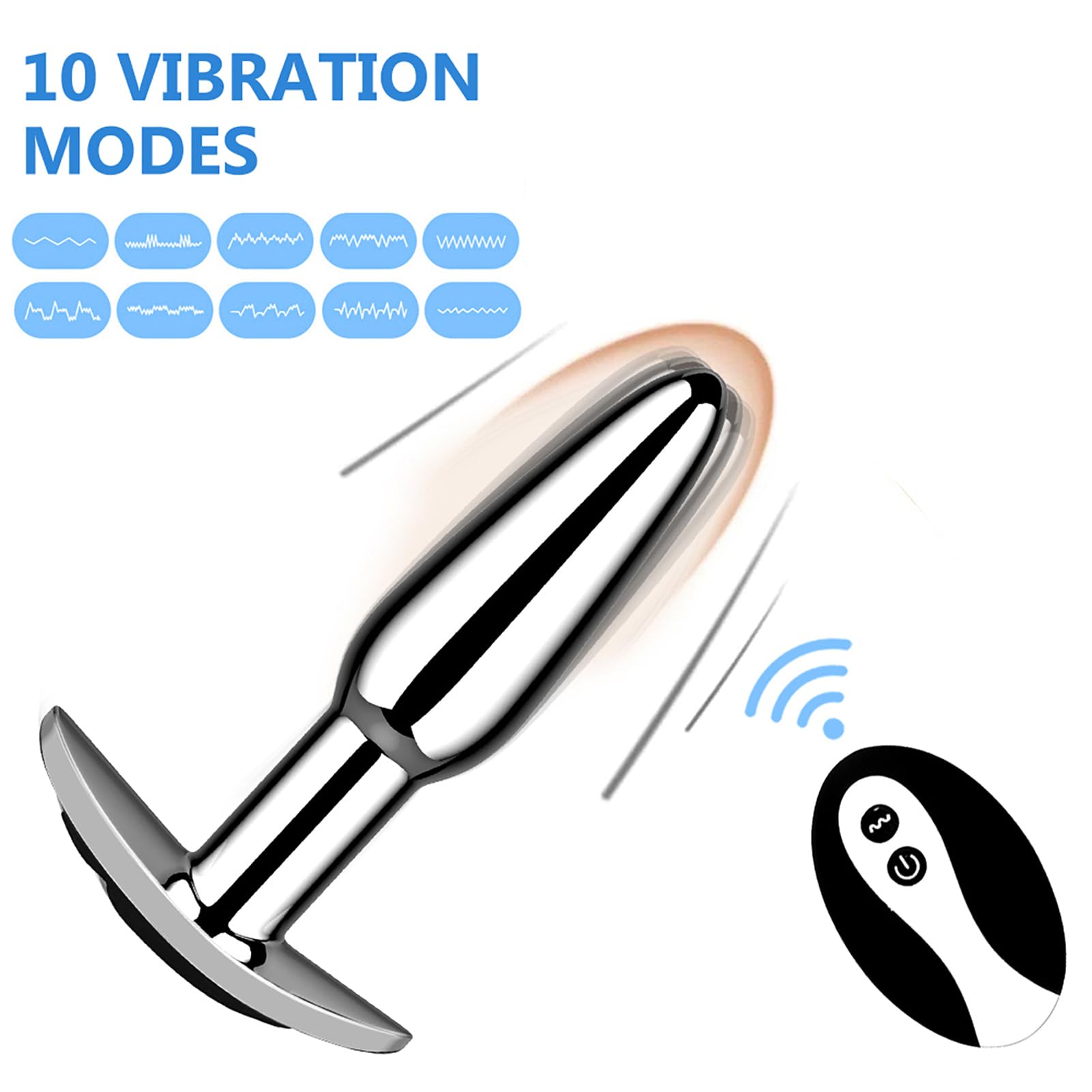 vibrating butt plug india Buy Electric Shock Two Flaps Vibrating Anal Plug Prostate Massager Sex Toys  Black Online in India main image 1