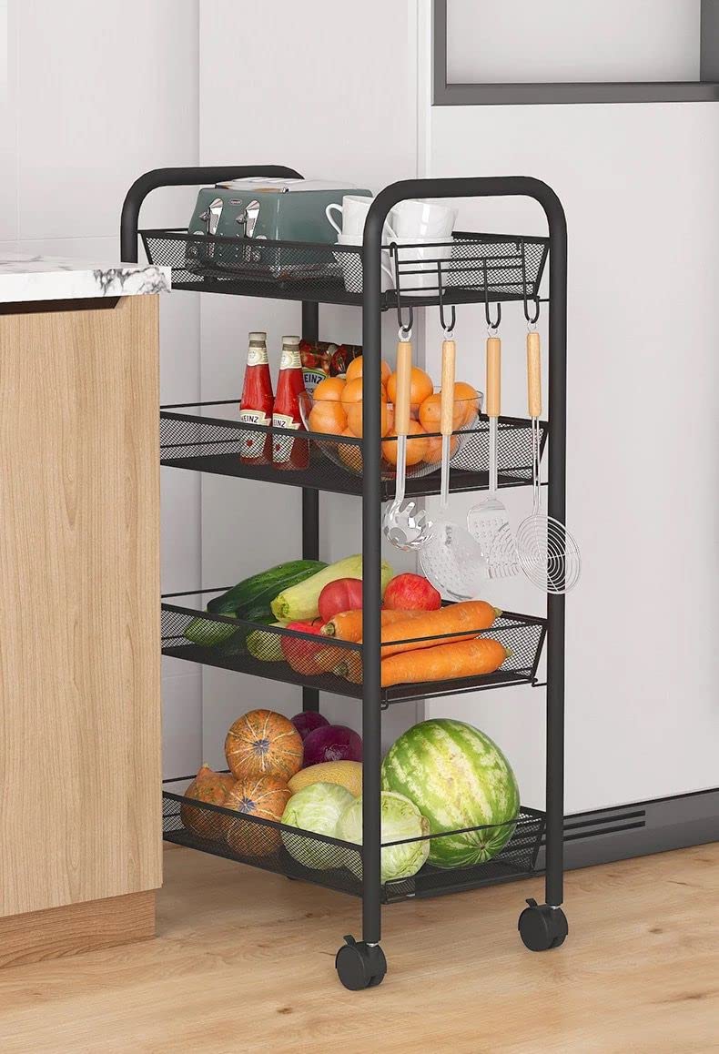 Orchid 4Tier Multiuse Kitchen Organizer Rack Storage Trolleys