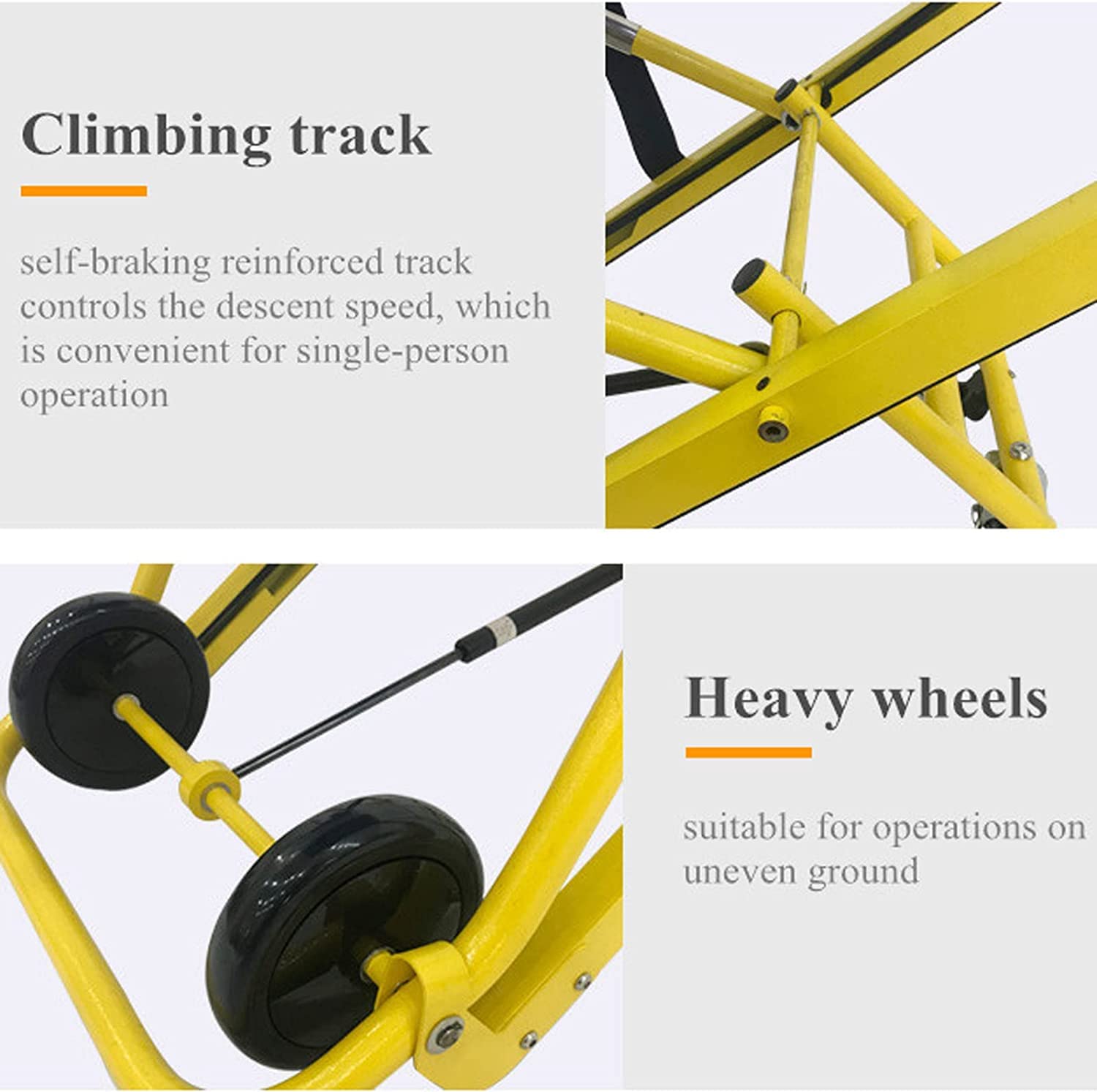 Sedia per scale di emergenza Barella per scale pieghevole portatile Sedia per scale per ascensore medico Ambulanza Sedia per barella su giù con fibbie a sgancio rapido per anziani disabili 159 kg
