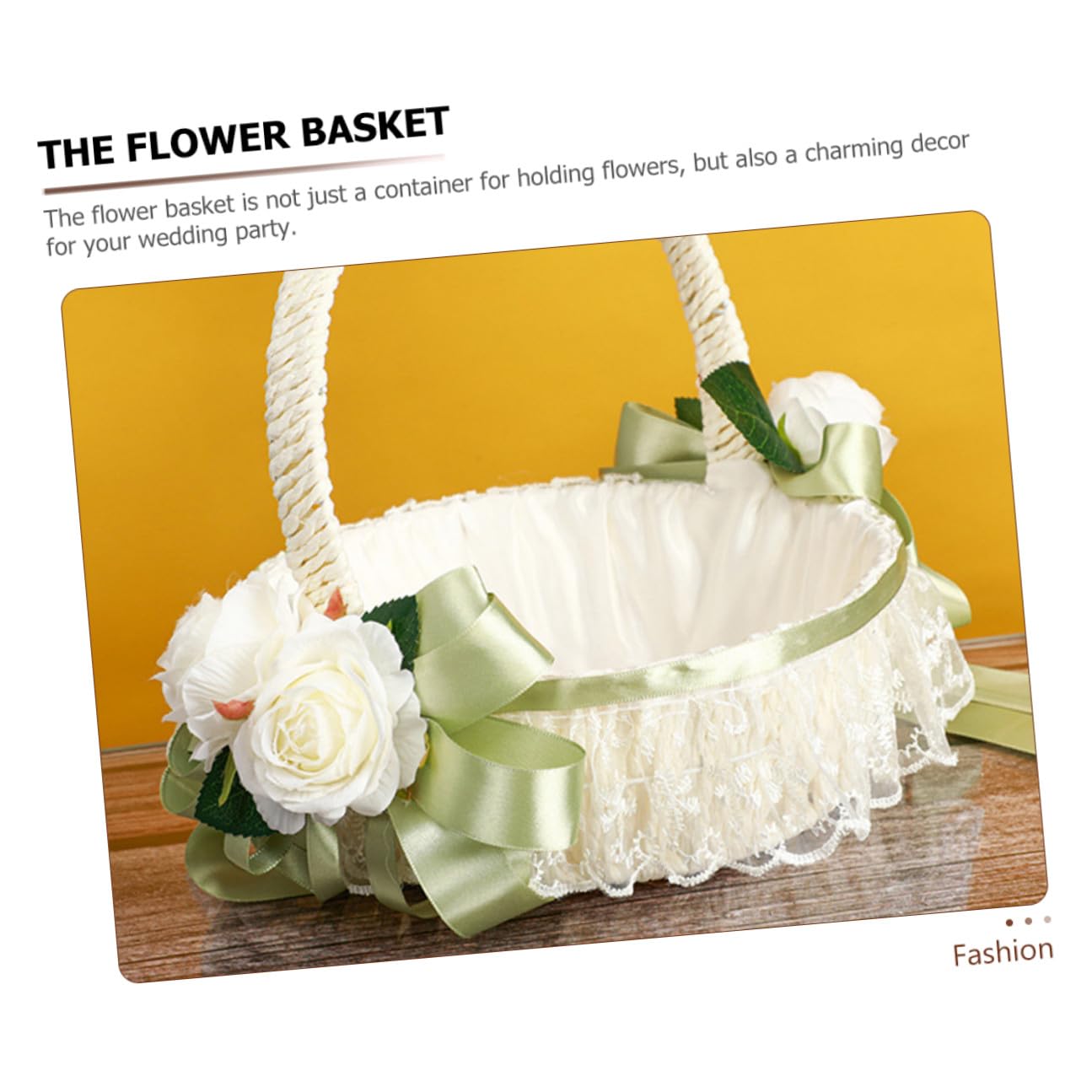 Cabilock Panier de Demoiselle D'honneur Mariages Petit Panier Rustique pour Demoiselle D'honneur Décoratif à Fleurs pour Cérémonie de Mariage