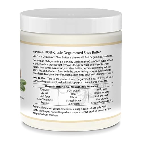 Miniatura 2 de It's Pure Natural - La primera manteca de karité africana cruda "desgomada" del mundo (64 onzas)  Mantequilla corporal 100% pura y natural para piel