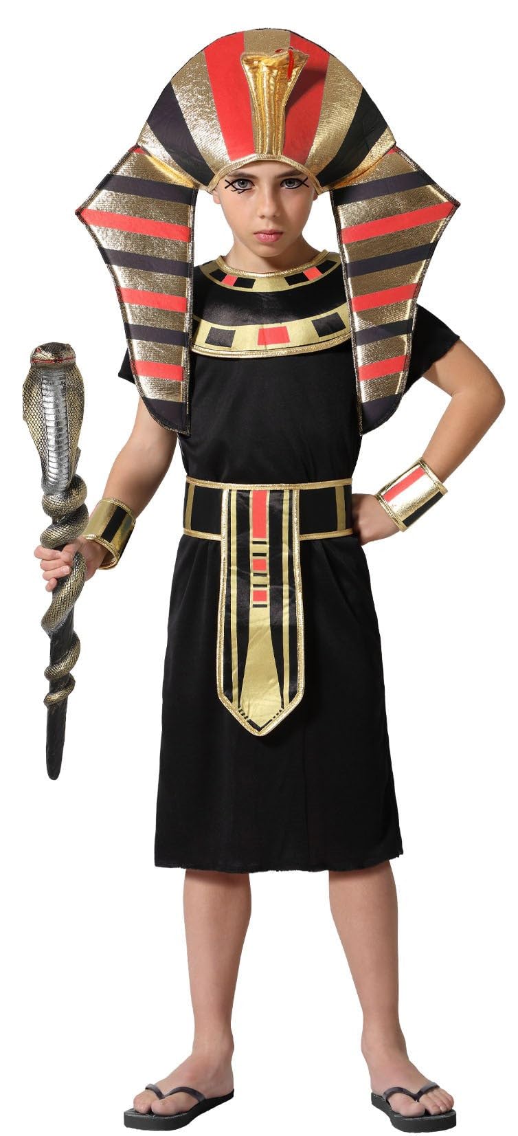 Atosa Children's Pharaoh Costume Black 3-4 Years