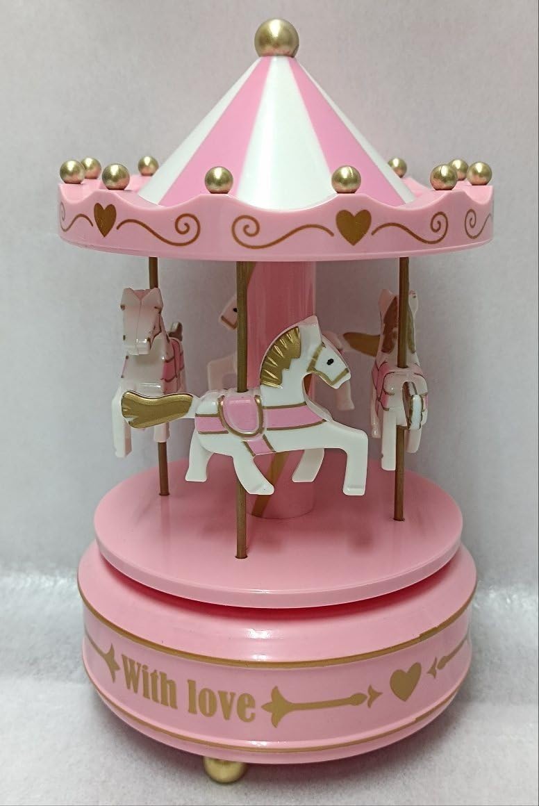 オルゴール メリーゴーランド アンティーク 回転木馬 赤 ラピュタ 君をのせて Amazon | CARROUSEL メリーゴーランドオルゴール ラピュタ君をのせて