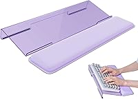 Vista 10 de Soporte de muñeca para teclado de computadora para escritorio, soporte para teclado para escribir fácilmente con almohadilla de muñeca