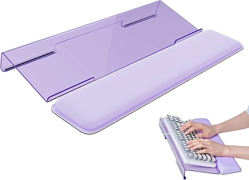 Soporte de teclado de computadora para escritorio, soporte para reposamuñecas para teclado para escribir fácilmente con almohadilla de muñeca para