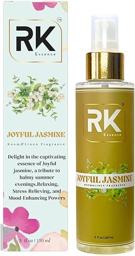 Joyful Jasmine Room & Linen Spray  Aromaterapia floral de larga duración  Neutralizador de olores natural con beneficios de bienestar  Inspirado en