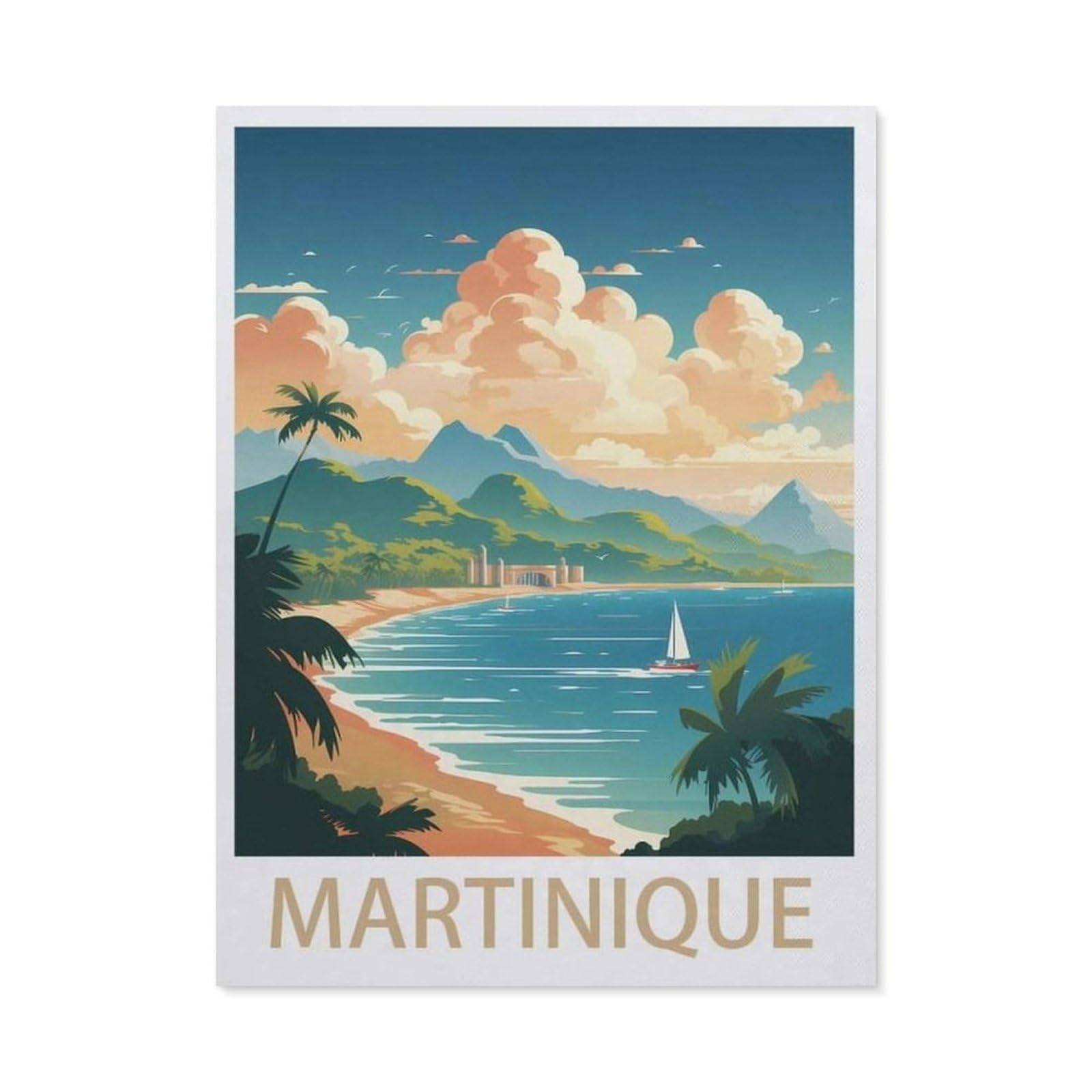 Tin Sign，Martinique(15x30cm）