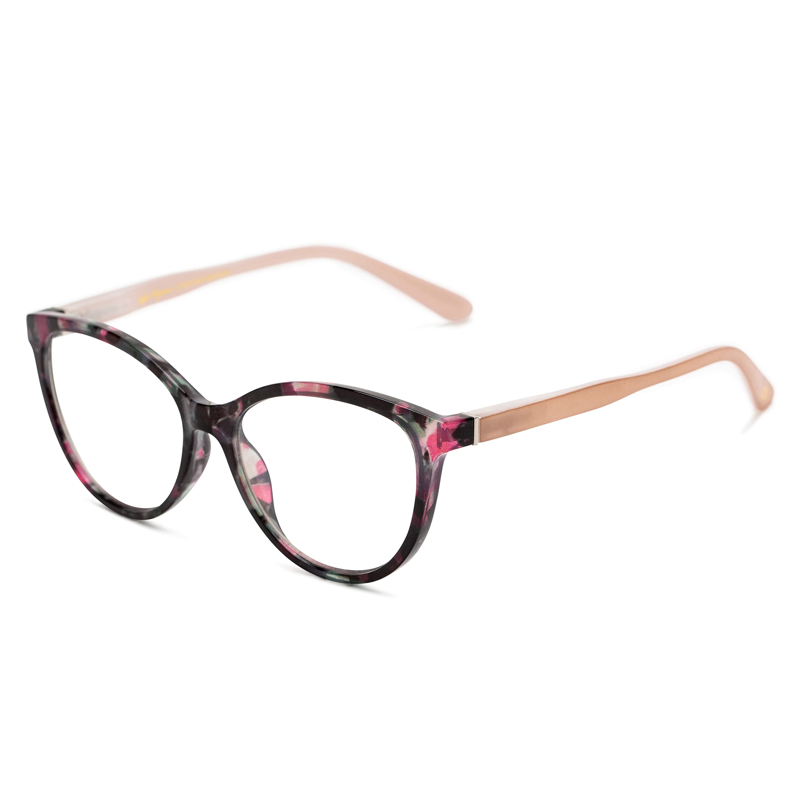 Sofia Vergara x Foster Grant womens Candra Glasses Blue Light Glasses, Pink Tortoise, 53mm US