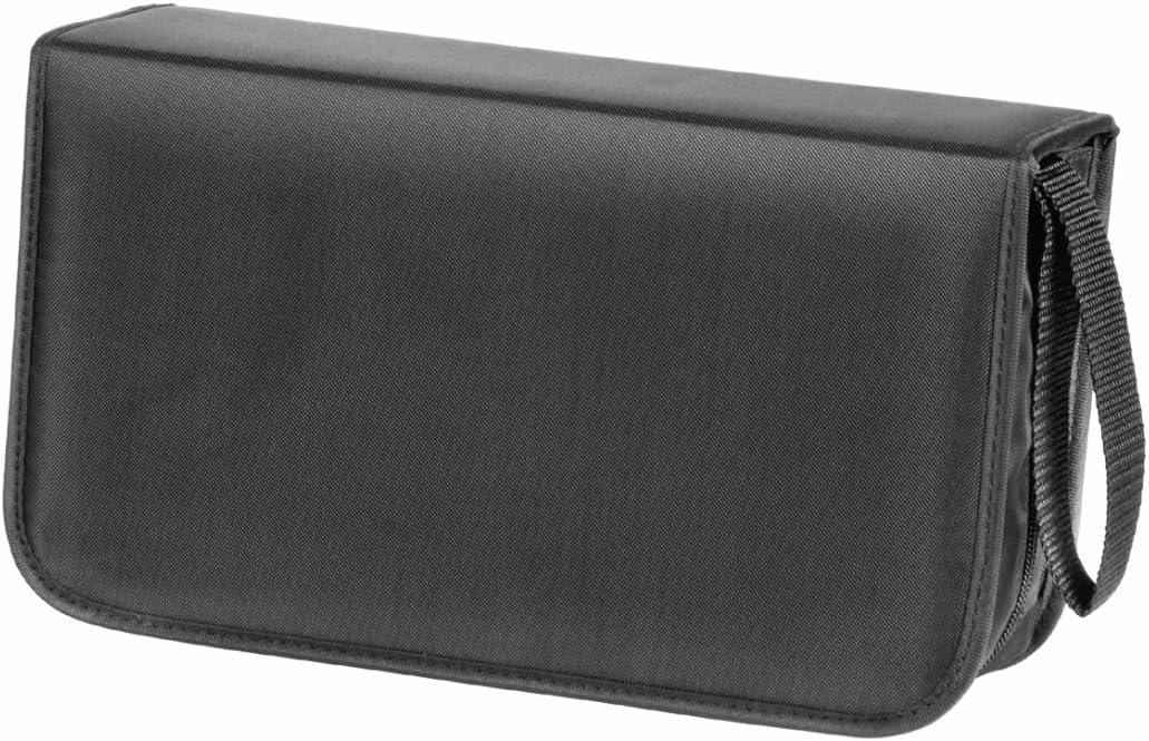 Hama CD Wallet for 120 Discs | CD/DVD/Blu-Ray | Folder for Storage, Space-Saving for The Office, Car and at Home| Black