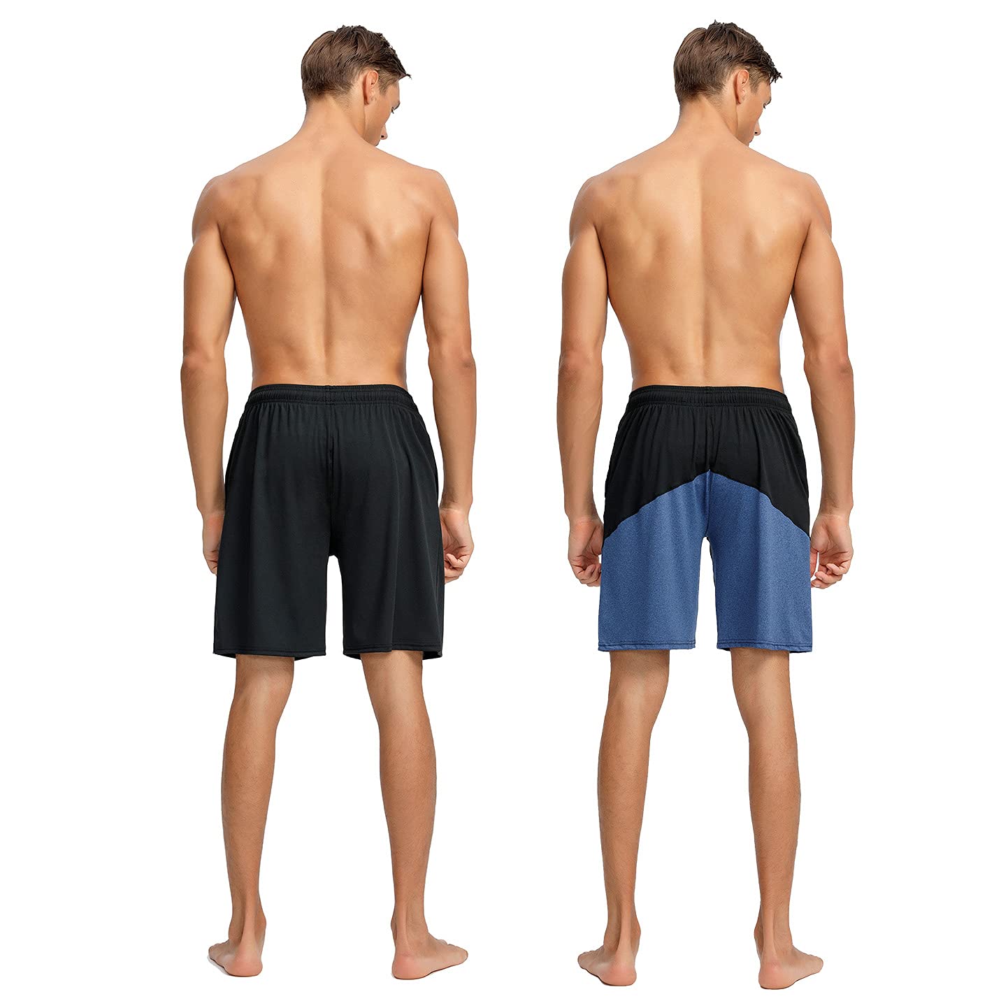 BUYJYA, Pantaloncini sportivi da uomo, confezione da 5 o 3 pezzi, per allenamenti, pallacanestro, calcio, badminton, corsa, palestra