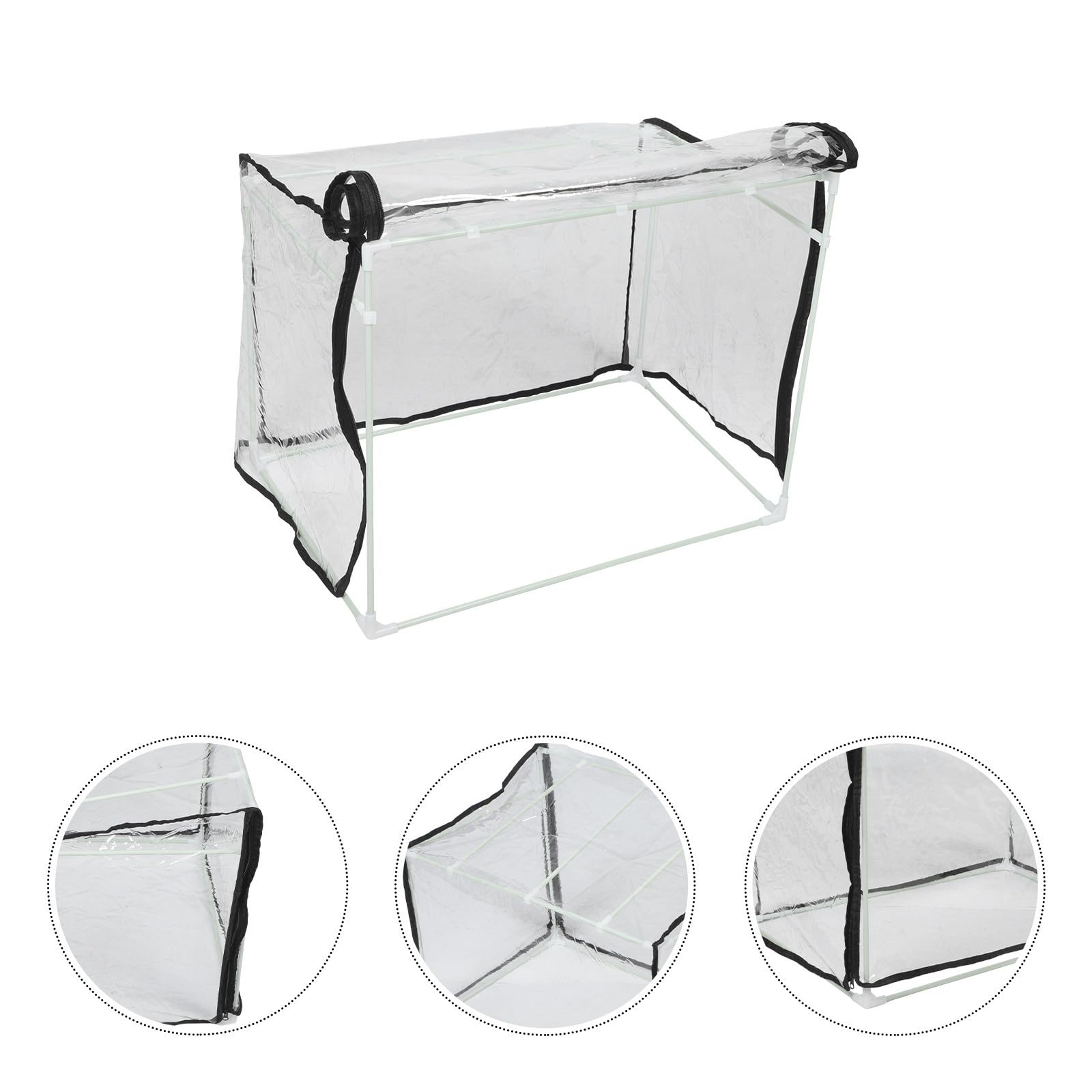 PACKOVE Mini Invernadero Portátil Resistente Intemperie, Mini Tienda de Campaña para Plantas, PVC y Tubos de Fibra, 60x40x40cm, para Plantas en Macetas y Flores, Interior y Balcones,