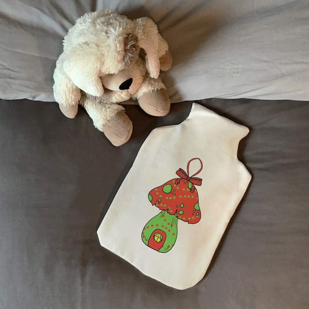 'Toadstool Christmas Ornament' Hot Water Bottle Cover (HW00038261)