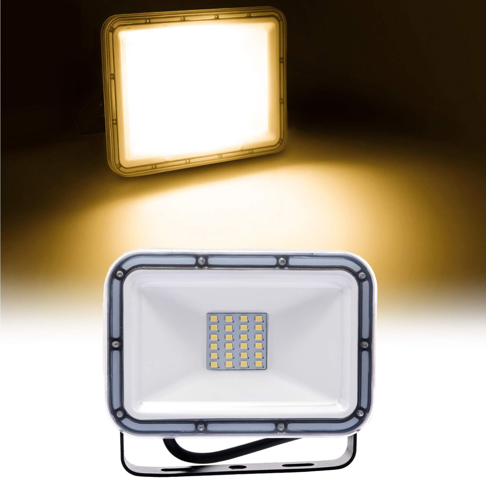 Zewnętrzny reflektor LED 20W Ip67 wodoszczelna lampa bezpieczeństwa 3200K / 6500K lampa ścienna do ogrodu super jasne oświetlenie robocze na podwórku Garaj