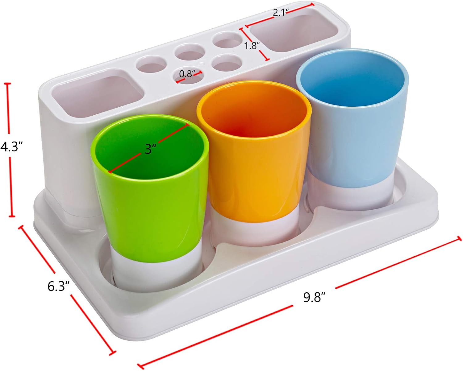 Aebeky Toothbrush Holder Kids Family Set for Bathroom Storage Organizer