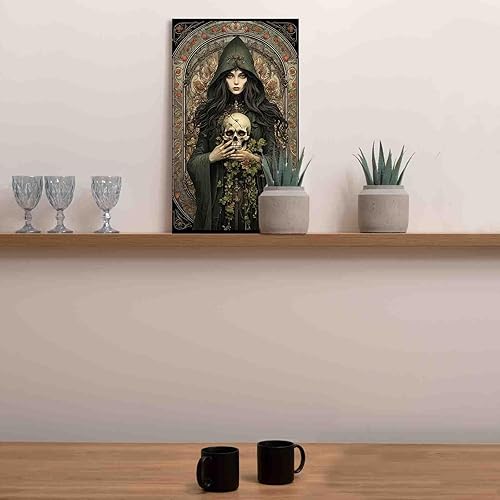 Miniatura 4 de Pintura de Halloween por números para adultos sobre lienzo, terror, pinturas al óleo acrílicas, kits de pintura al óleo, regalos para niños,