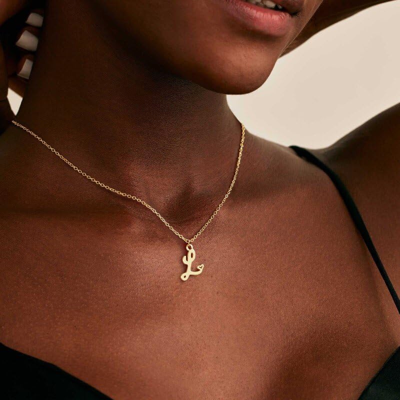 Dainty Initial Necklace for Women- 14K Gold Plated Tiny Cute Letter Pendant with Heart Custom Monogra Necklace, Birthday Gifts for Women Jewelry - Image 3