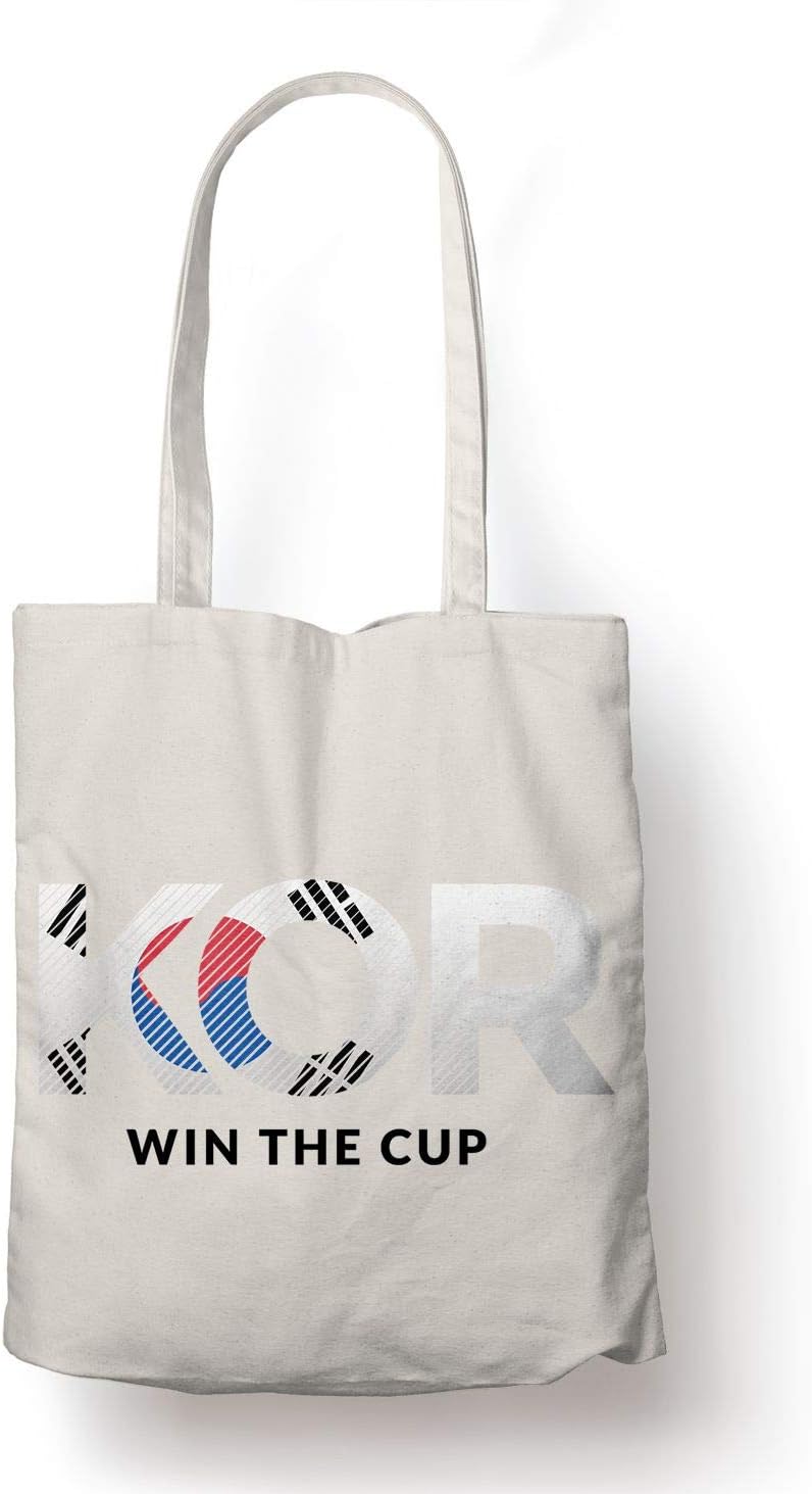 BLAK TEESouth Korea Will Win The World Cup Organic Cotton Reusable Shopping Bag Natural