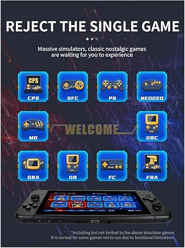 Miniatura 5 de Consola de juegos portátil X70, pantalla IPS HD de 7.0 pulgadas, consolas de juegos retro, consola de videojuegos clásica con tarjetas de memoria de