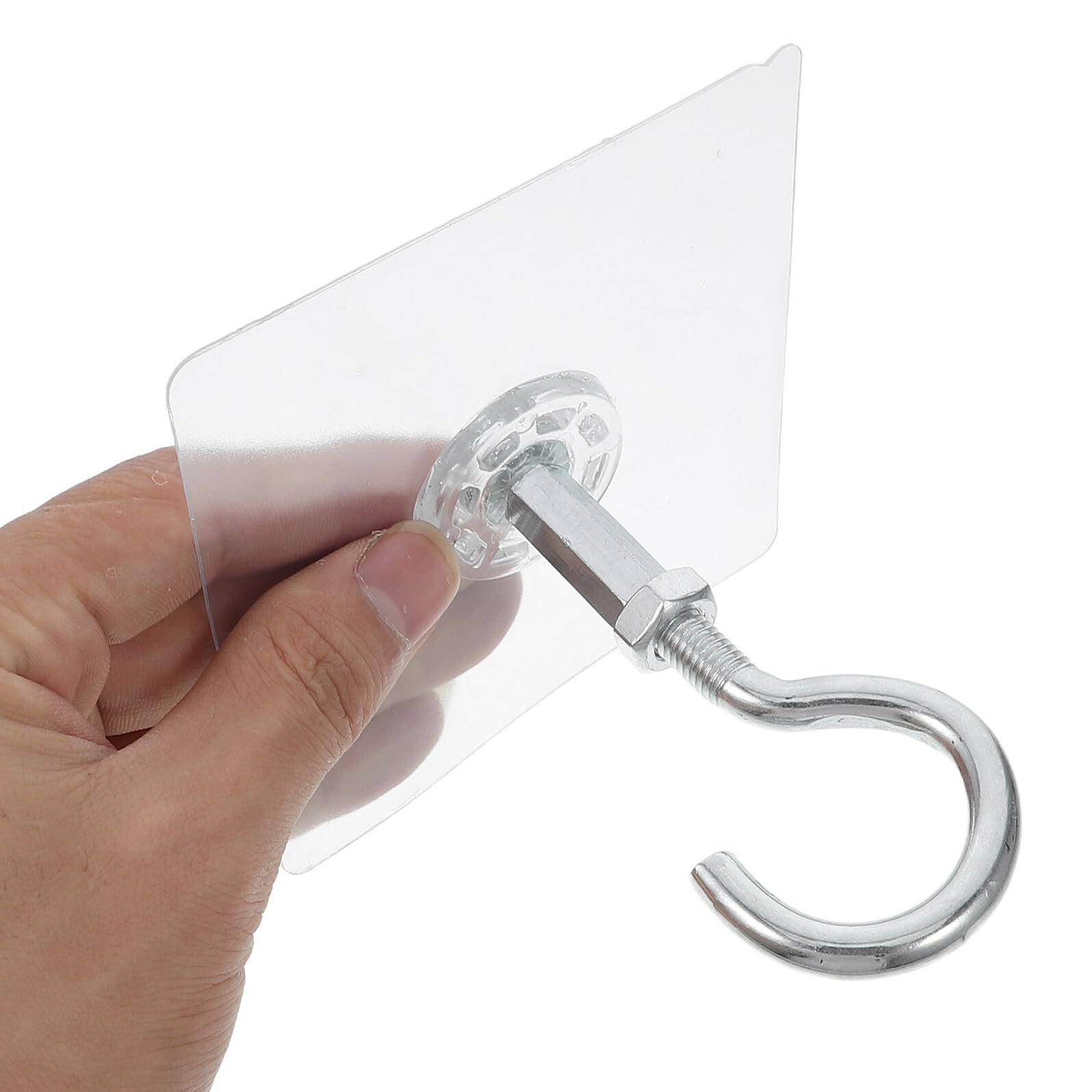 Ganchos Adhesivos para Techo sin Taladro 12 Piezas Autoadhesivos Transparentes de Alta Resistencia Gancho de Techo para Colgar Plantas Linternas y Decoración Montaje Fácil y