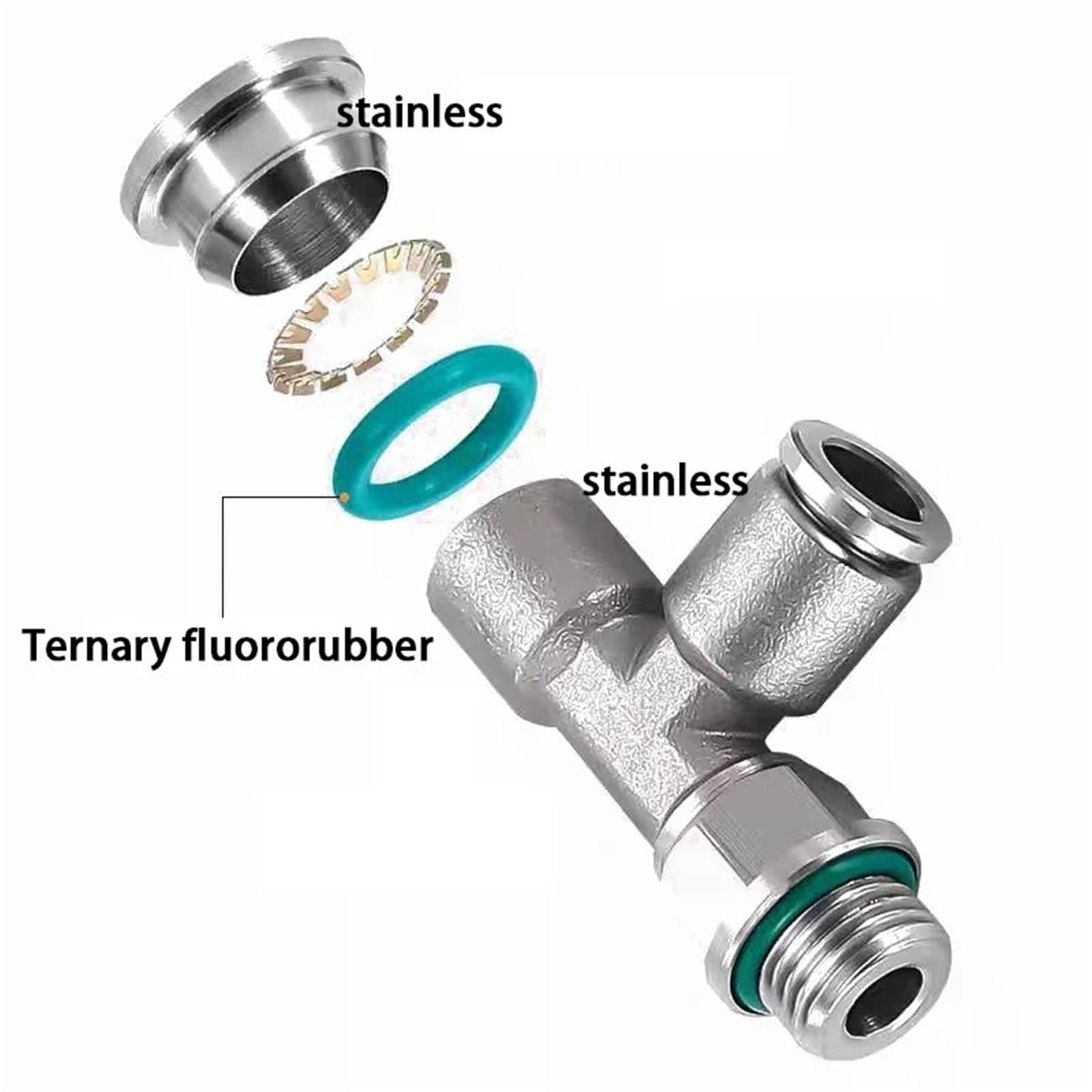 Raccordi pneumatici in acciaio inox 304 Accoppiamento a sgancio rapido PX Spingere al tubo 6/8/10mm Filettatura maschio 1/8 1/4 3/8 1/2 connettore aria 1 pezzo (8-01)
